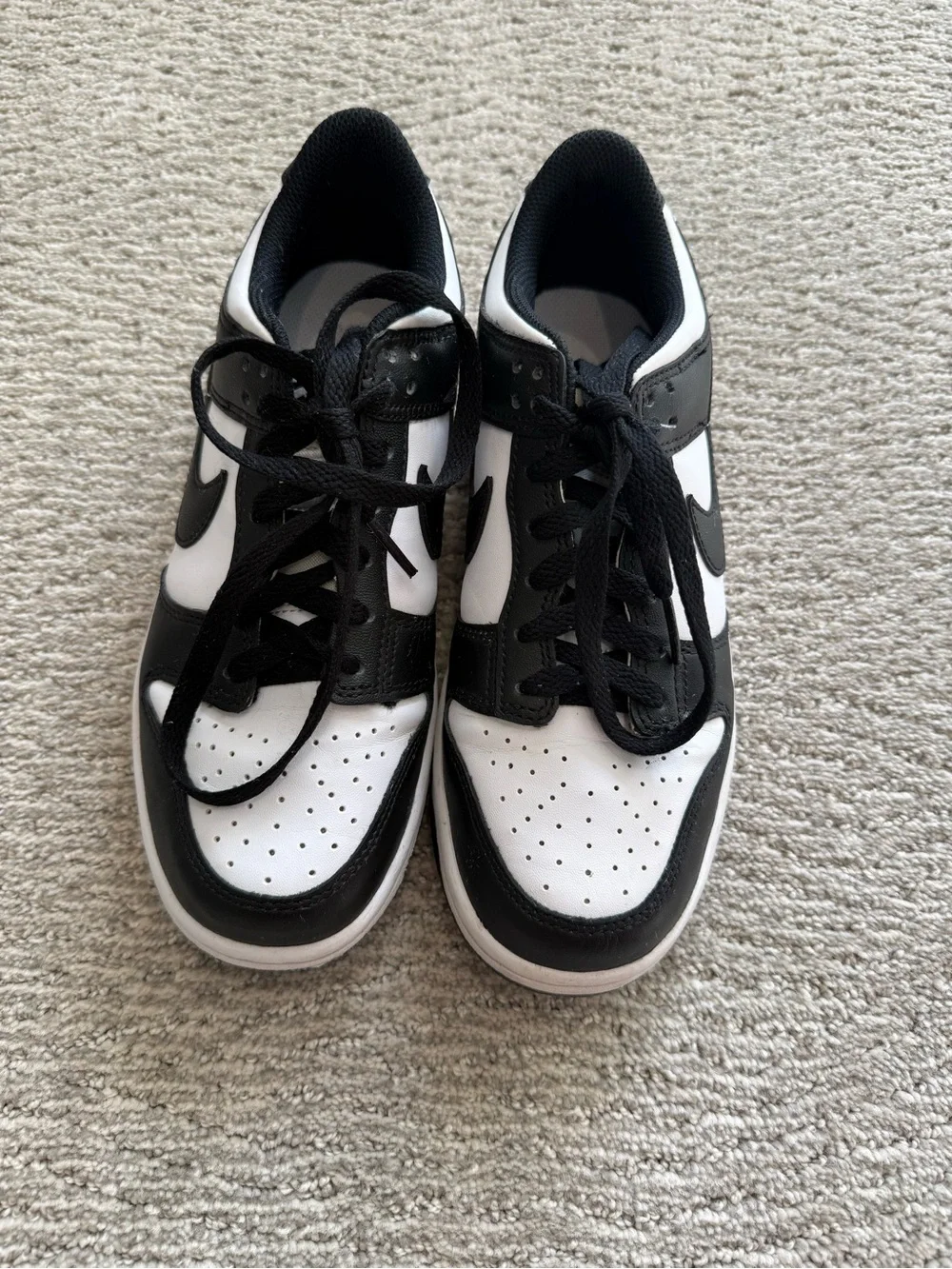 Nike Dunk Low Panda GS Black White Youth 6Y Worn Twice